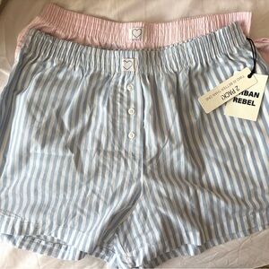 Striped Blue and Pink Shorts